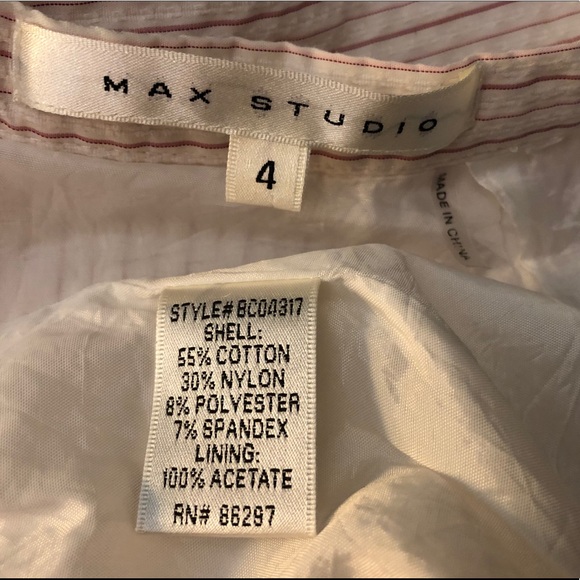 MAX STUDIO  flounce skirt w/ pink ribbon trim. - Picture 2 of 2